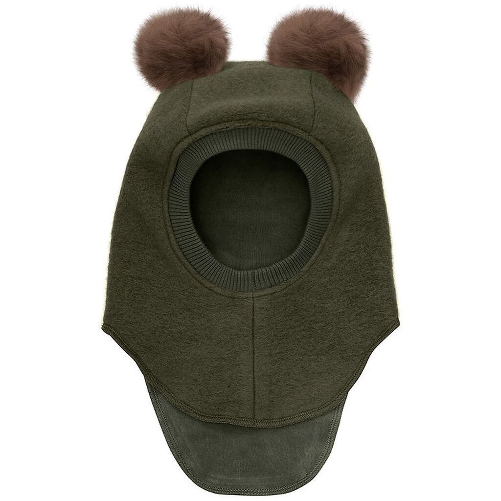 Huttelihut Elefanthue - Uld - 2-lags - Beetle m. Pomponner