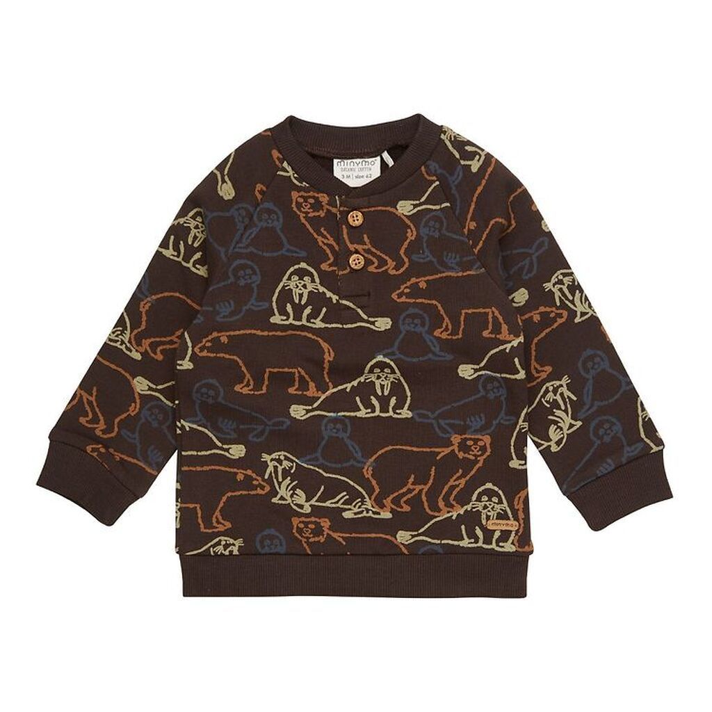 Minymo Sweatshirt - Java m. Hvalros