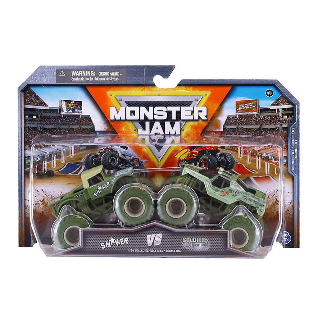 Monster Jam Truck - 1:64 - 2-pak - Shaker/Soldier Fortune