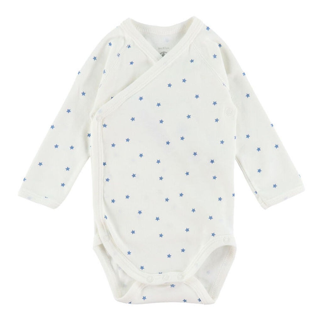 Petit Bateao Body l/æ - Marshmallow/Alaska m. Stjerner