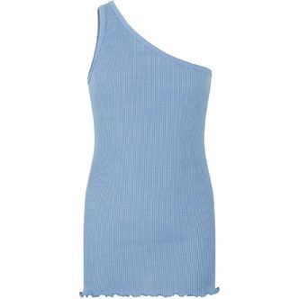 Rosemunde Top - Rib - One Shoulder - Blue Heaven