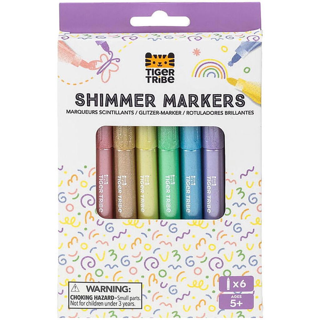 Tiger Tribe Tuscher - Shimmer Markers - 6 stk
