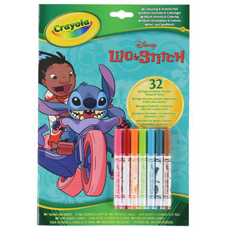 Crayola Aktivitetsbog m. Tuscher - 32 sider - Lilo & Stitch