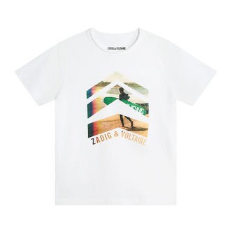 Zadig & Voltaire T-shirt - Toby - Hvid m. Surfer