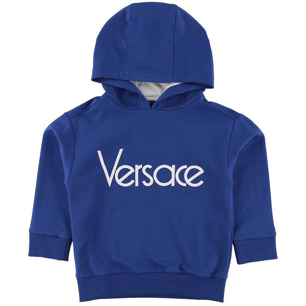 Versace Hættetrøje - Blå/Hvid m. Logo