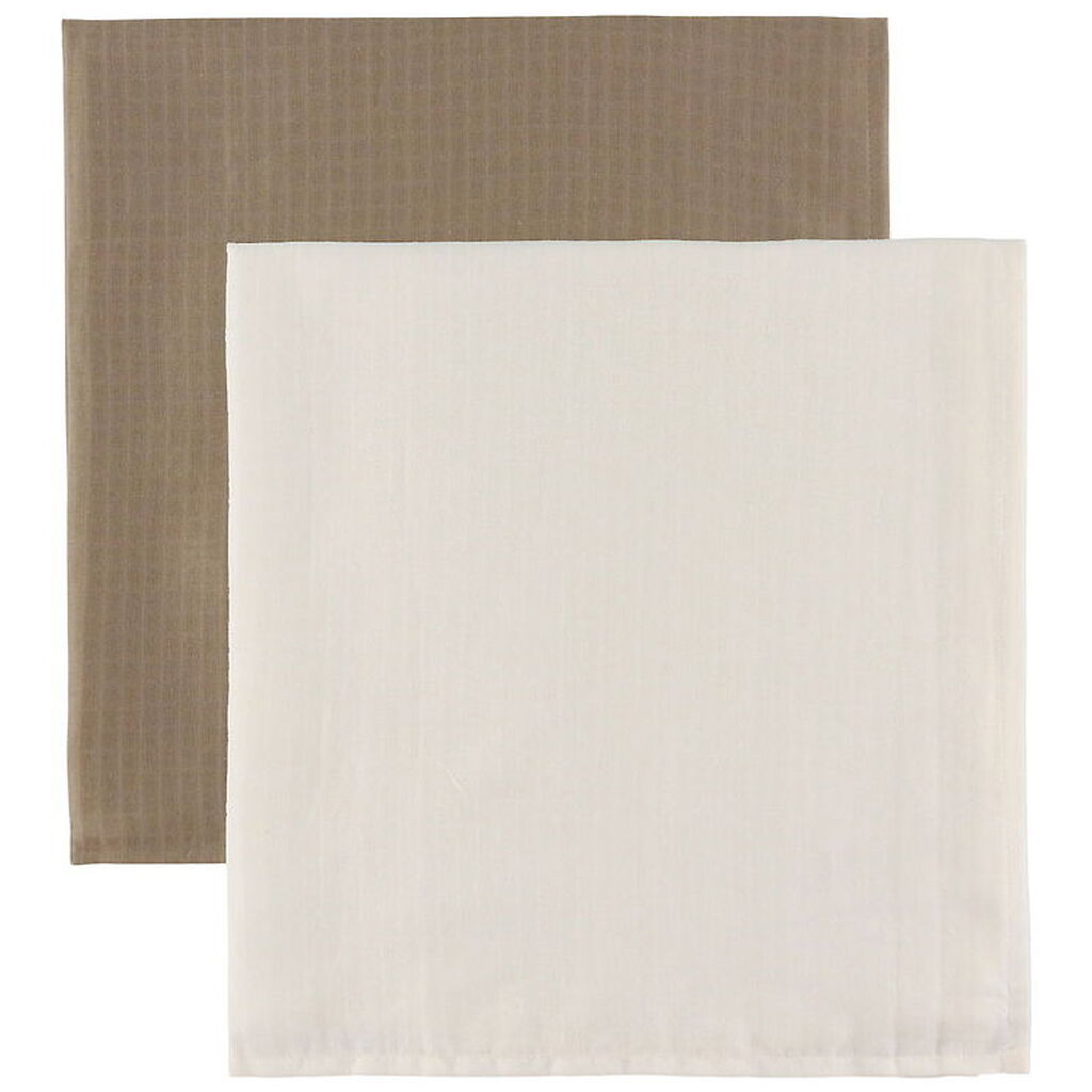 Müsli Stofbleer - 2-pak - 75x75 - Balsam Cream/Walnut