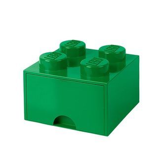 LEGOÂ® Storage Opbevaringsskuffe - 4 Knopper - 25x25x18 - Grøn