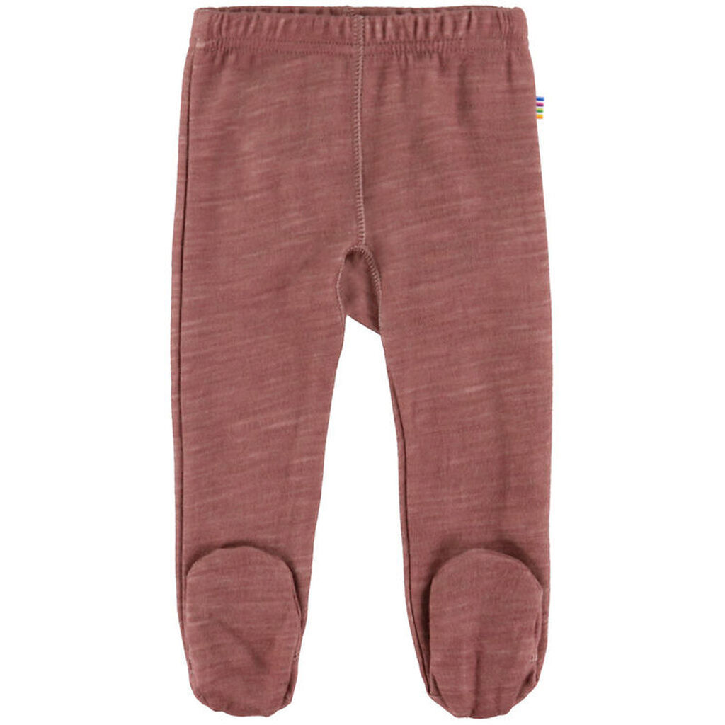 Joha Leggings m. Fødder - Uld/Bambus - Mørk Rose