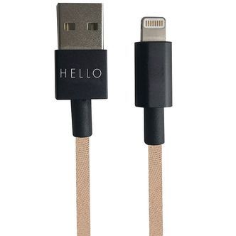 Design Letters Opladerkabel - iPhone - USB-A/Lightning - Beige