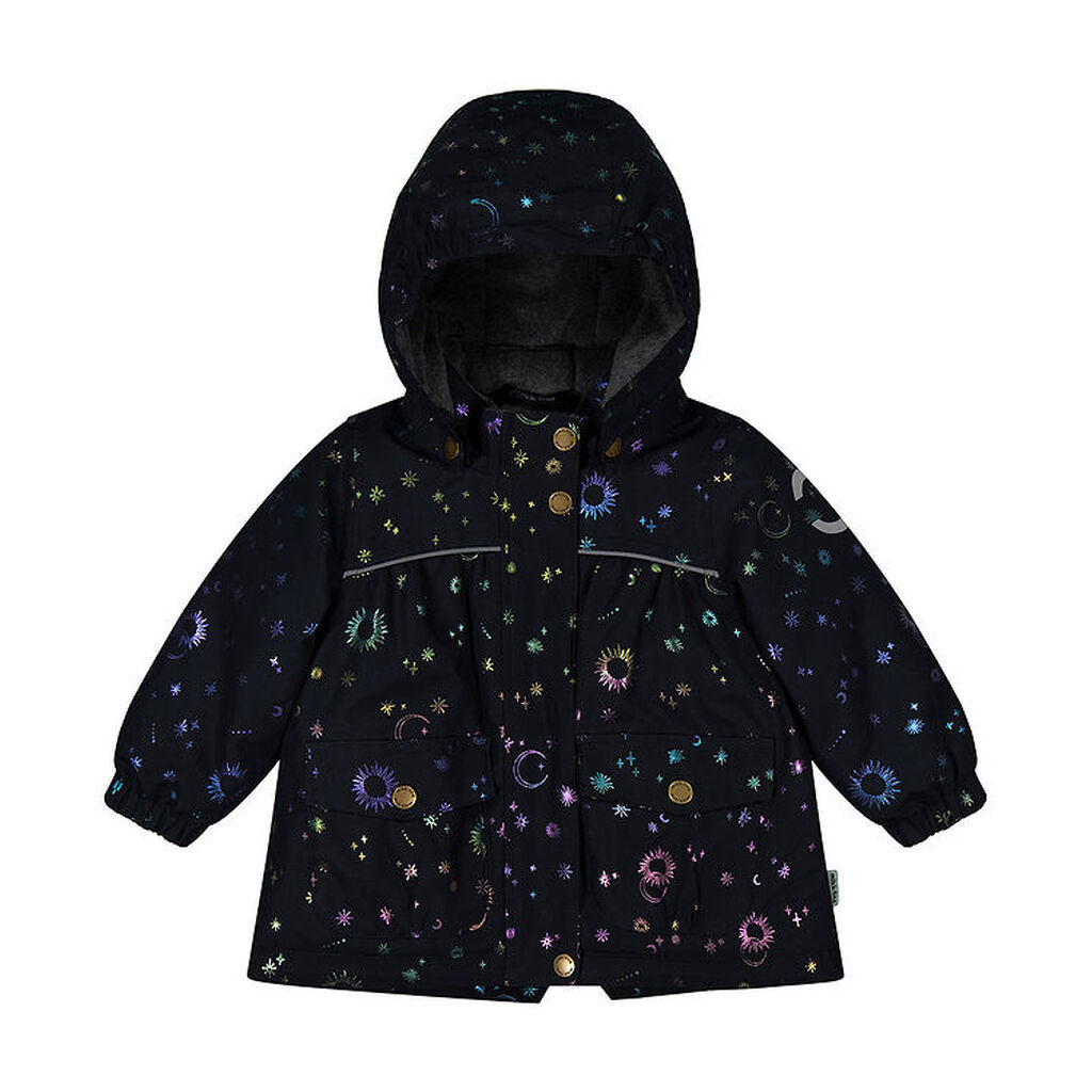 Mikk-Line Vinterjakke - Recycled - Dark Navy m. Print