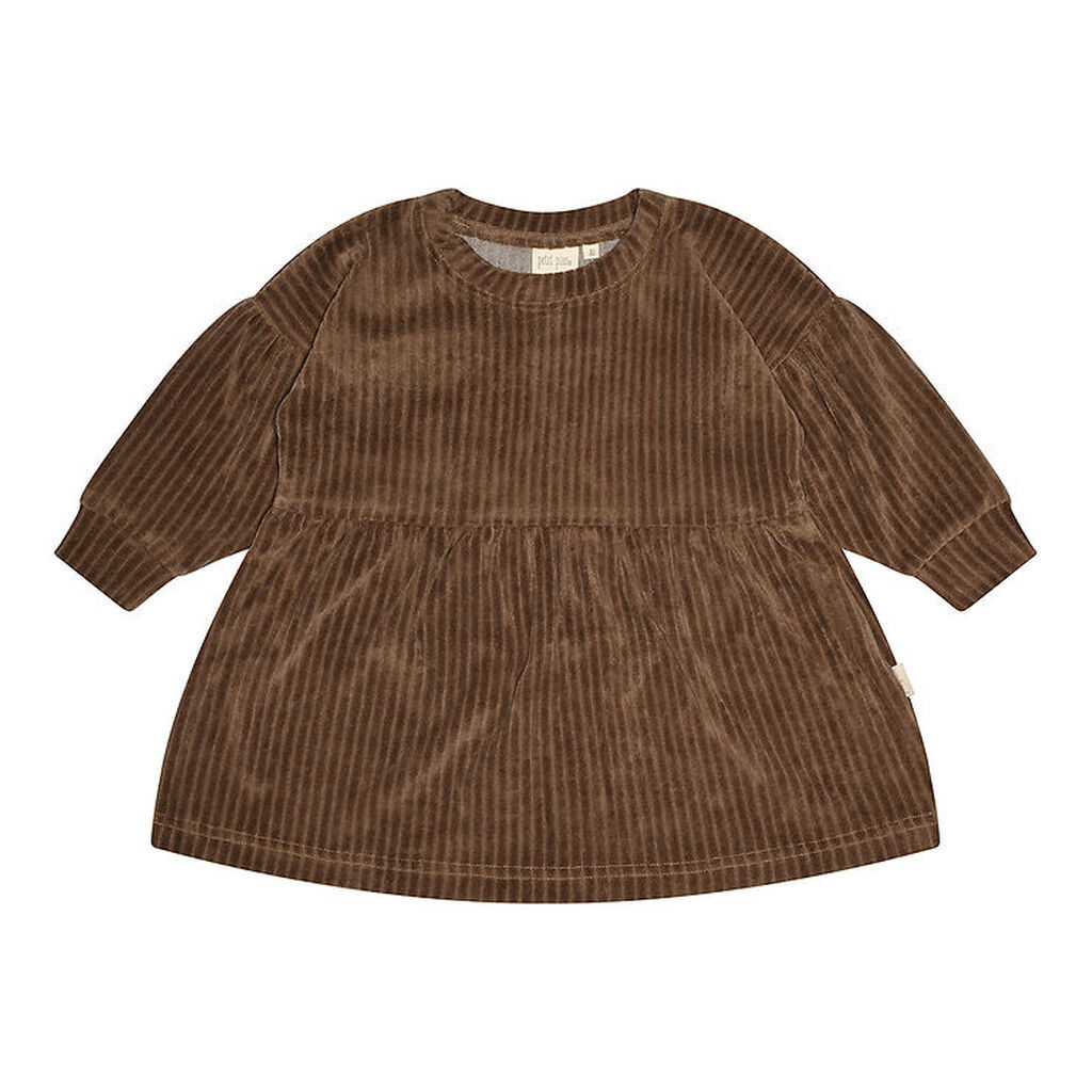 Petit Piao Fløjlskjole - Walnut Brown