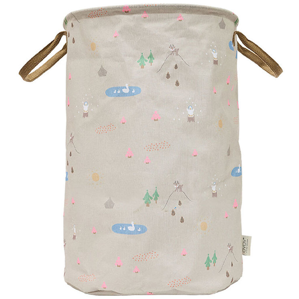 OYOY Opbevaringskurv - Deer & Duck - Large - Beige