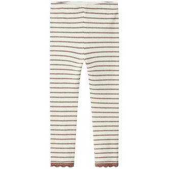 Name It Leggings - Rib - NmfNette - Peppercorn