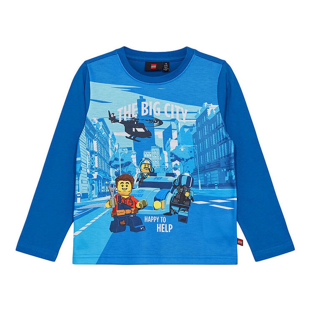 LEGOÂ® City Bluse - LWTano - Blå m. Print