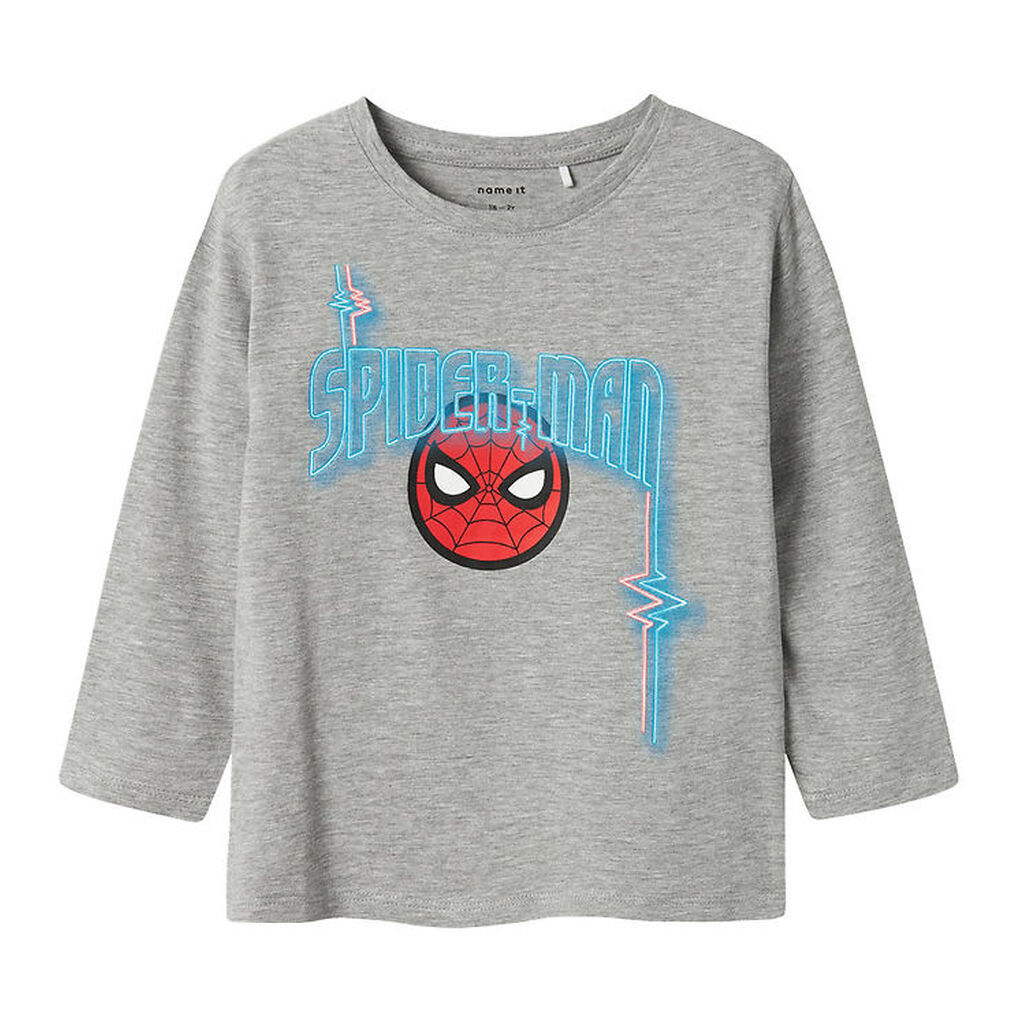 Name It Bluse - NmmJacinto Spiderman - Grey Melange m. Print