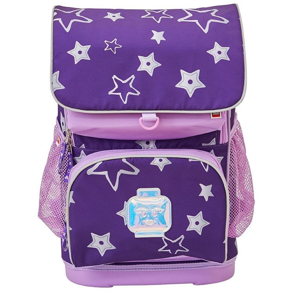 LEGOÂ® Skoletaske m. Gymnastikpose - Stars - Lilla m. Stjerner