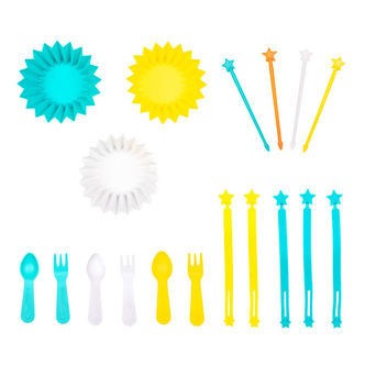 Lunch Punch Madpakketilbehør - Bento Fun - 18 Dele - Mellow Yell