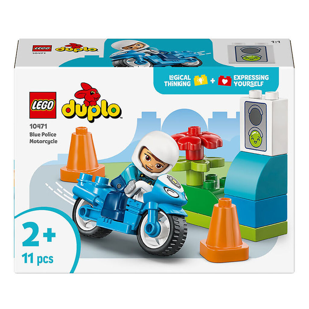 LEGOÂ® Duplo - Blå Politimotorcykel 10471 - 11 Dele
