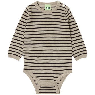 FUB Body l/æ - Strik - Uld - Oat Melange/Mocca