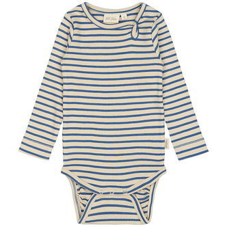 Petit Piao Body l/æ - Rib - Modal - True Navy/Off White