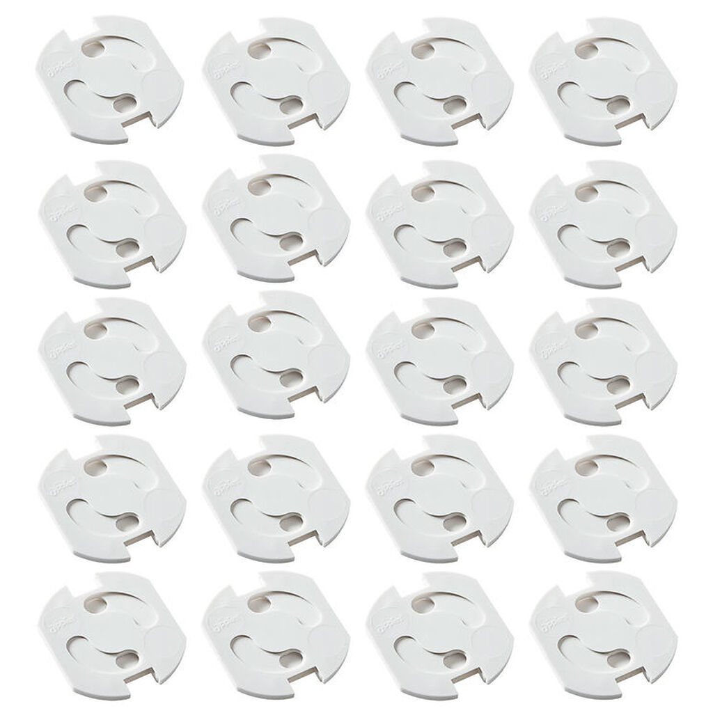 Jippies Stikkontakt-sikringer - Drejelig - 20 stk. - Hvid