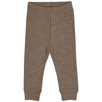 Müsli Bukser - Rib - Uld - Walnut Melange