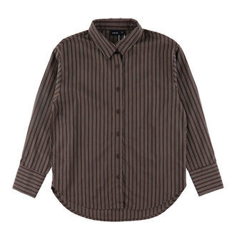 LMTD Skjorte - NlfKelle - Chocolate Brown/Stripes