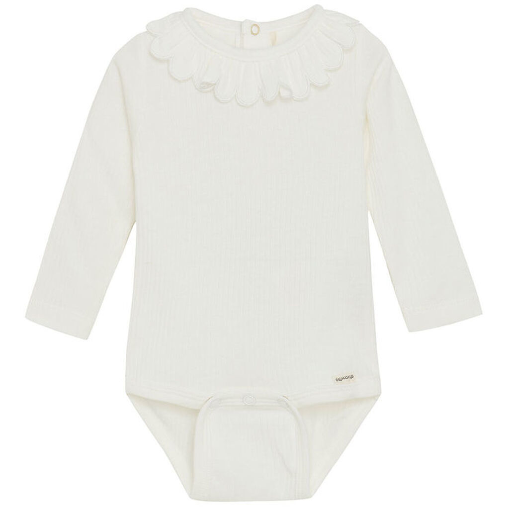 Minymo Body l/æ - Rib - Marshmallow White