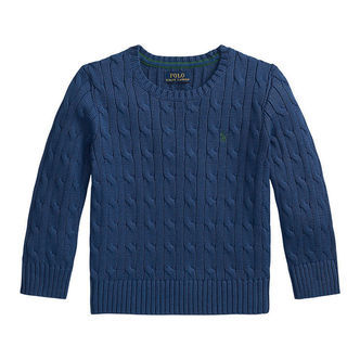 Polo Ralph Lauren Bluse - Strik - Cable - Dusty Azure