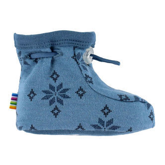 Joha Futter - 2-Lags - Uld/Bomuld - Blå m. Snefnug