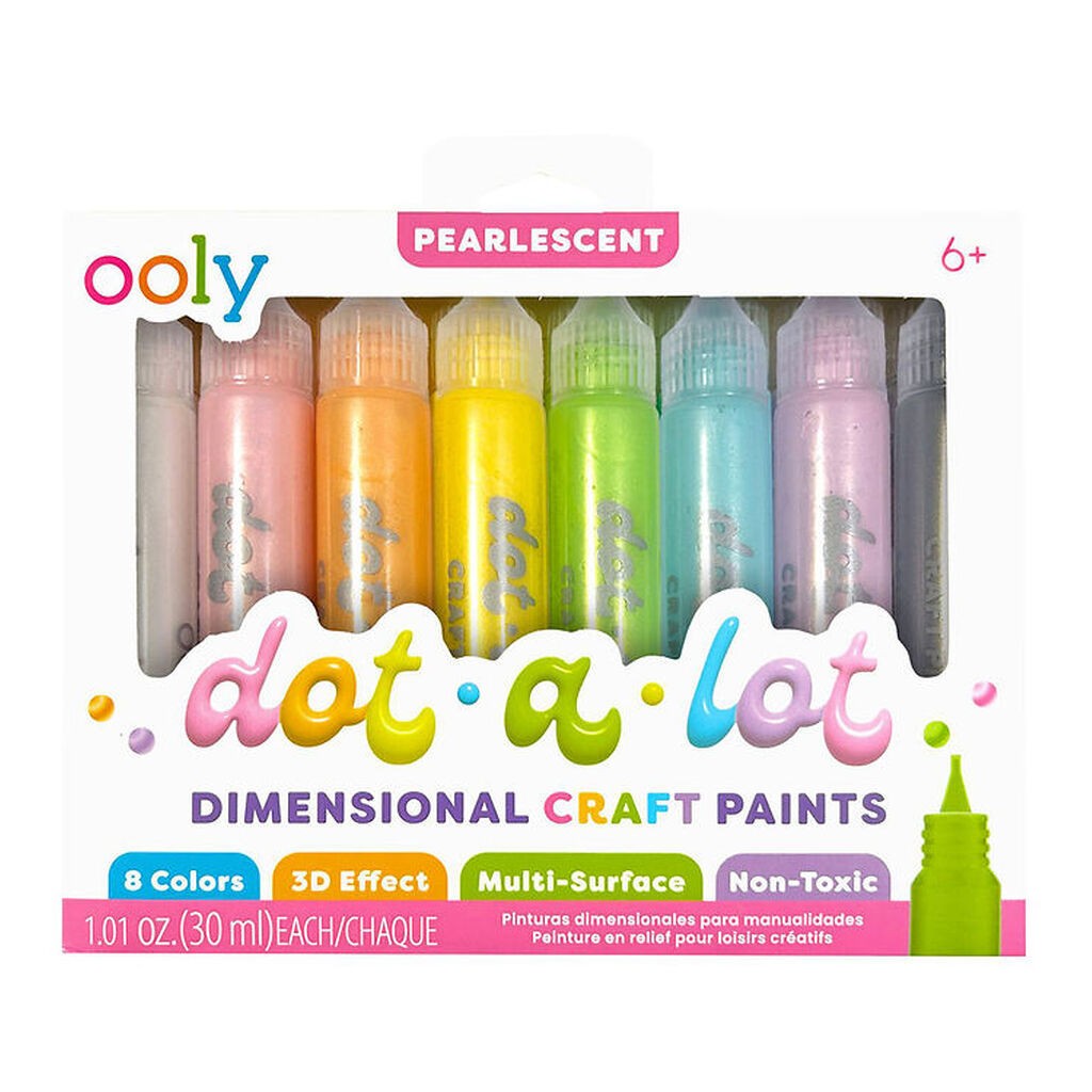 Ooly Prikmaling 3D Effekt - 8-stk - Dot-a-Lot - Pearlescent