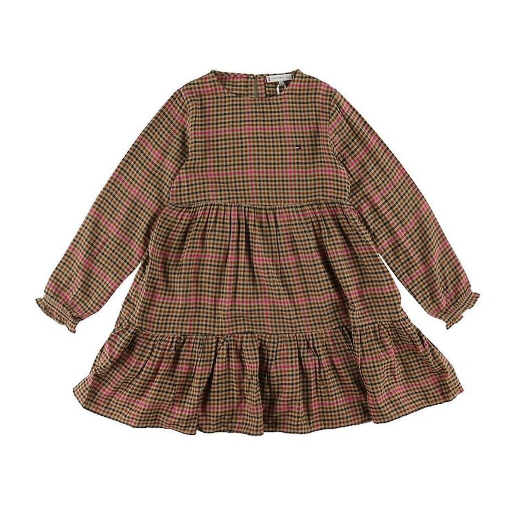 Tommy Hilfiger Kjole - Preppy Check Dress - Sherpard/Magenta