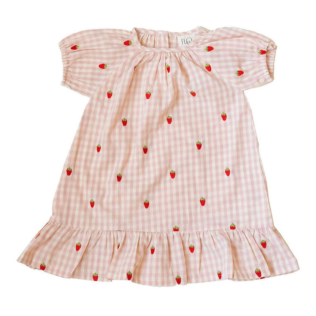 Flöss Kjole - Dolly - Pink Berry Gingham