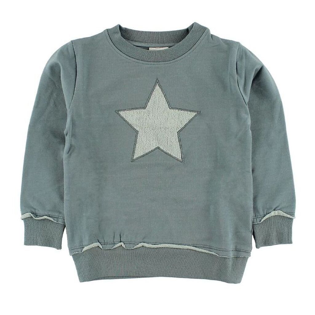En Fant Sweatshirt - Støvet Grøn m. Stjerne