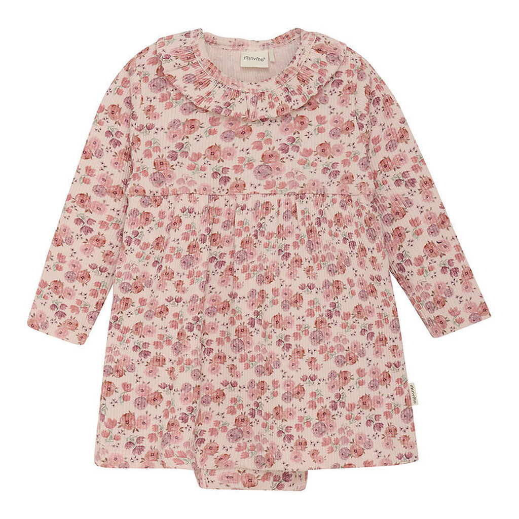 Minymo Kjolebody l/æ - Rib - Peach Wip