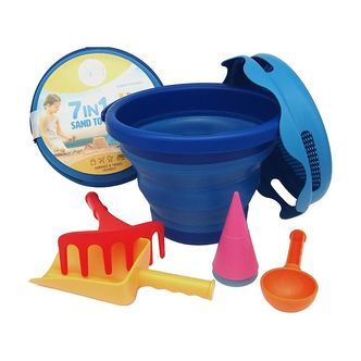 Compact Toys Strandsæt - 7 Dele - Blå
