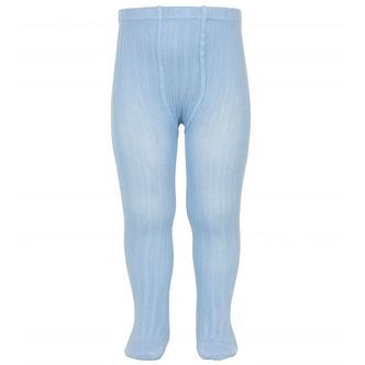 Condor Strømpebukser - Rib - Lyseblå