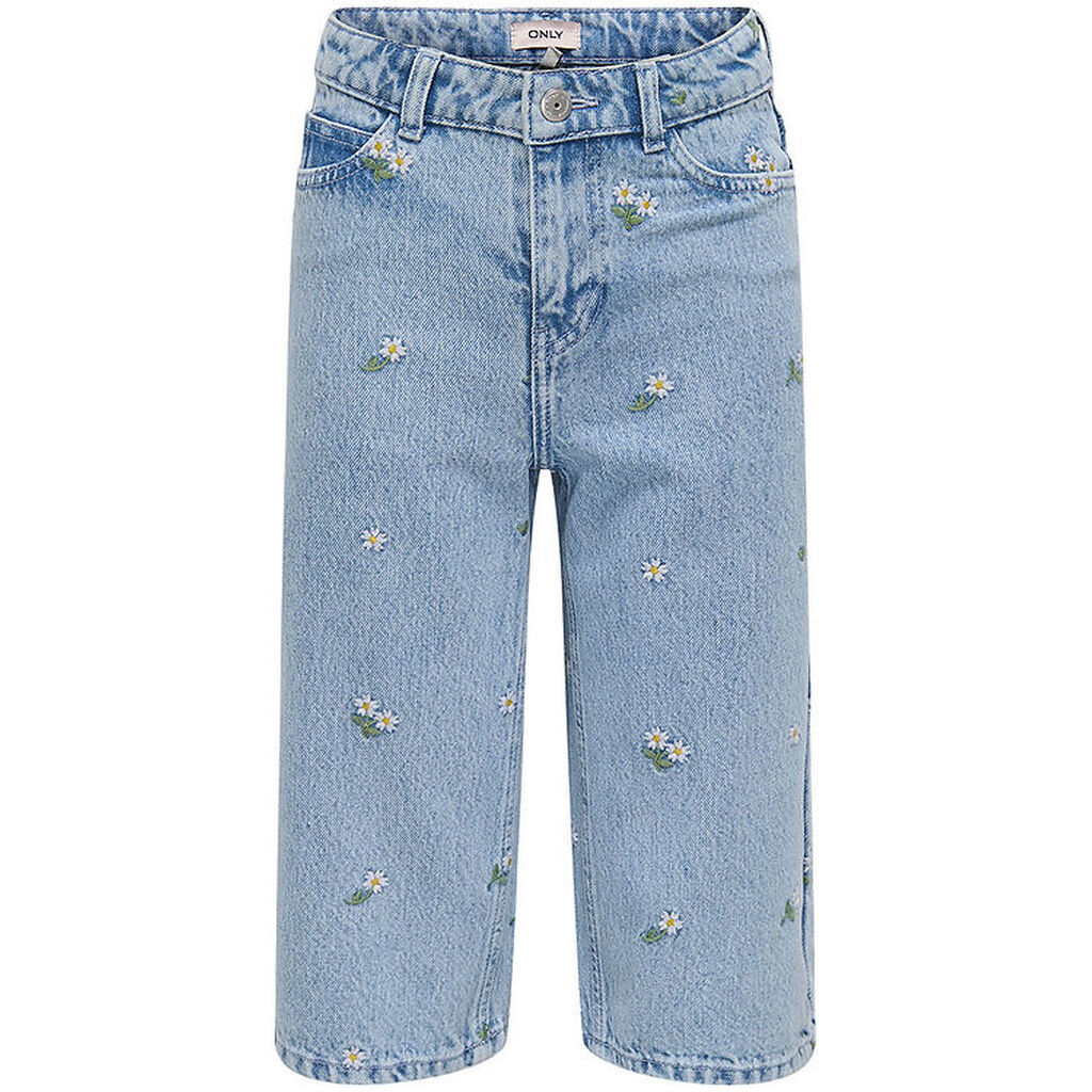 Kids Only Shorts - KogCobain - Light Blue Denim/Flower Embroide