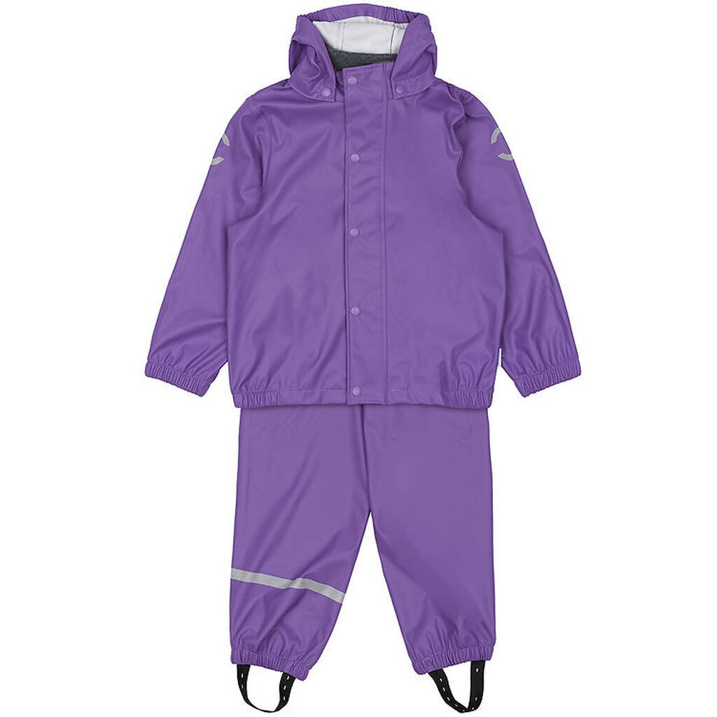 Mikk-Line Regntøj m. Seler - PU - Deep Lavender