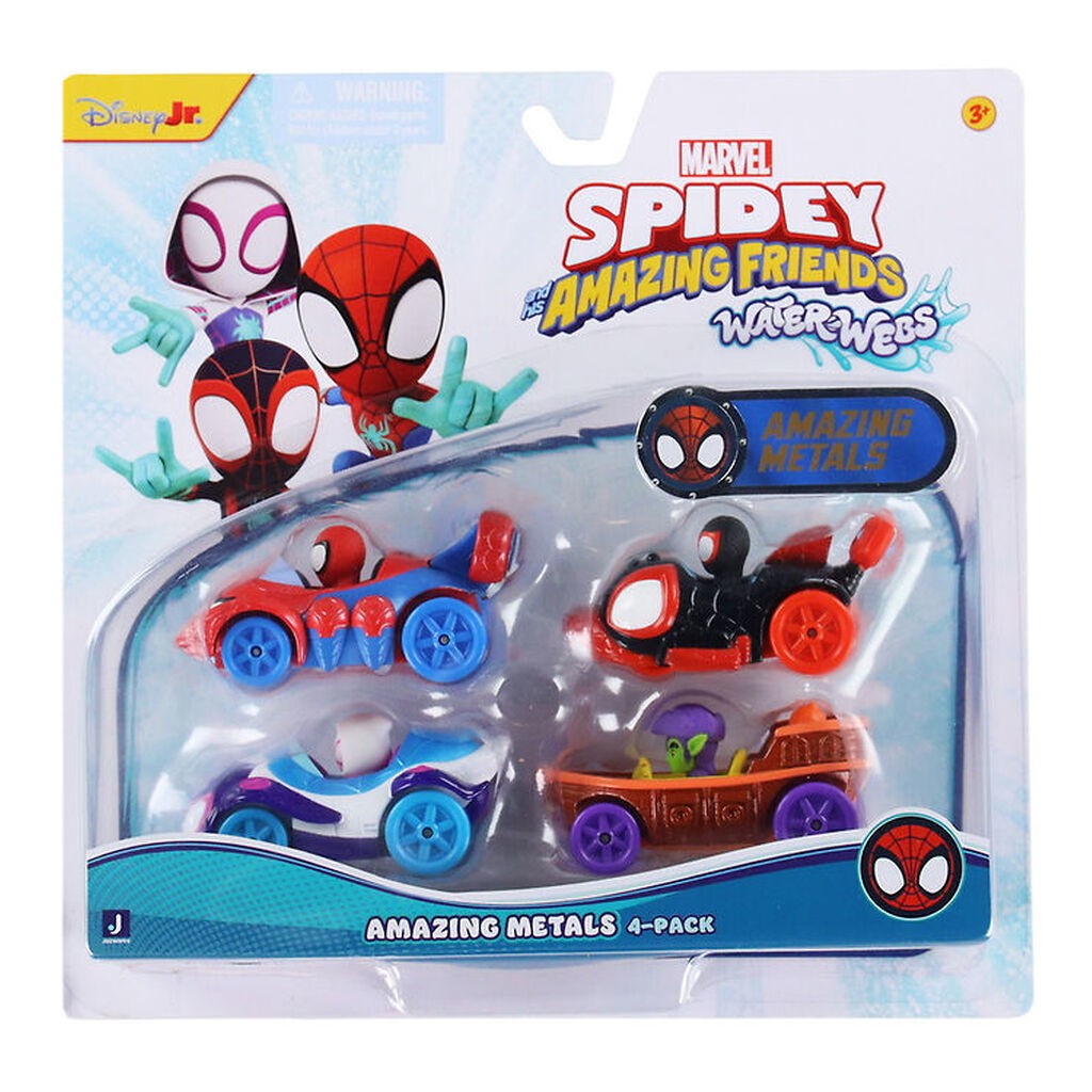 Spidey Biler - Water-Webs - 4-pak