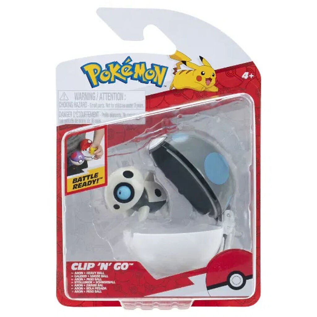 Pokémon Figur - Clip 'N' Go - Aron m. Heavy Ball