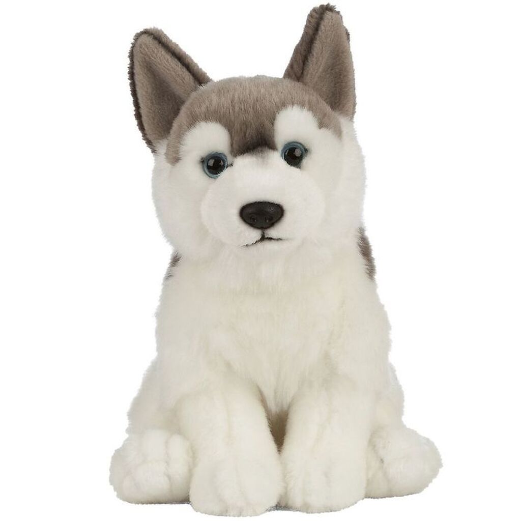 Living Nature Bamse - 24x10 cm - Husky Hund - Grå/Hvid