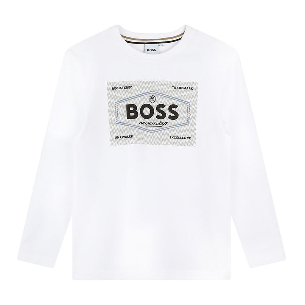 BOSS Bluse - Hvid m. Sort