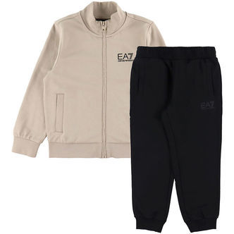 EA7 Sweatsæt - Beige/Sort