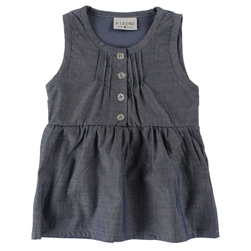 Fixoni Kjole - Denim m. Knapper