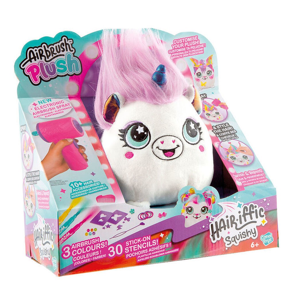 Airbrush Plush Bamse - 14 cm - Hair'iffic - Princess