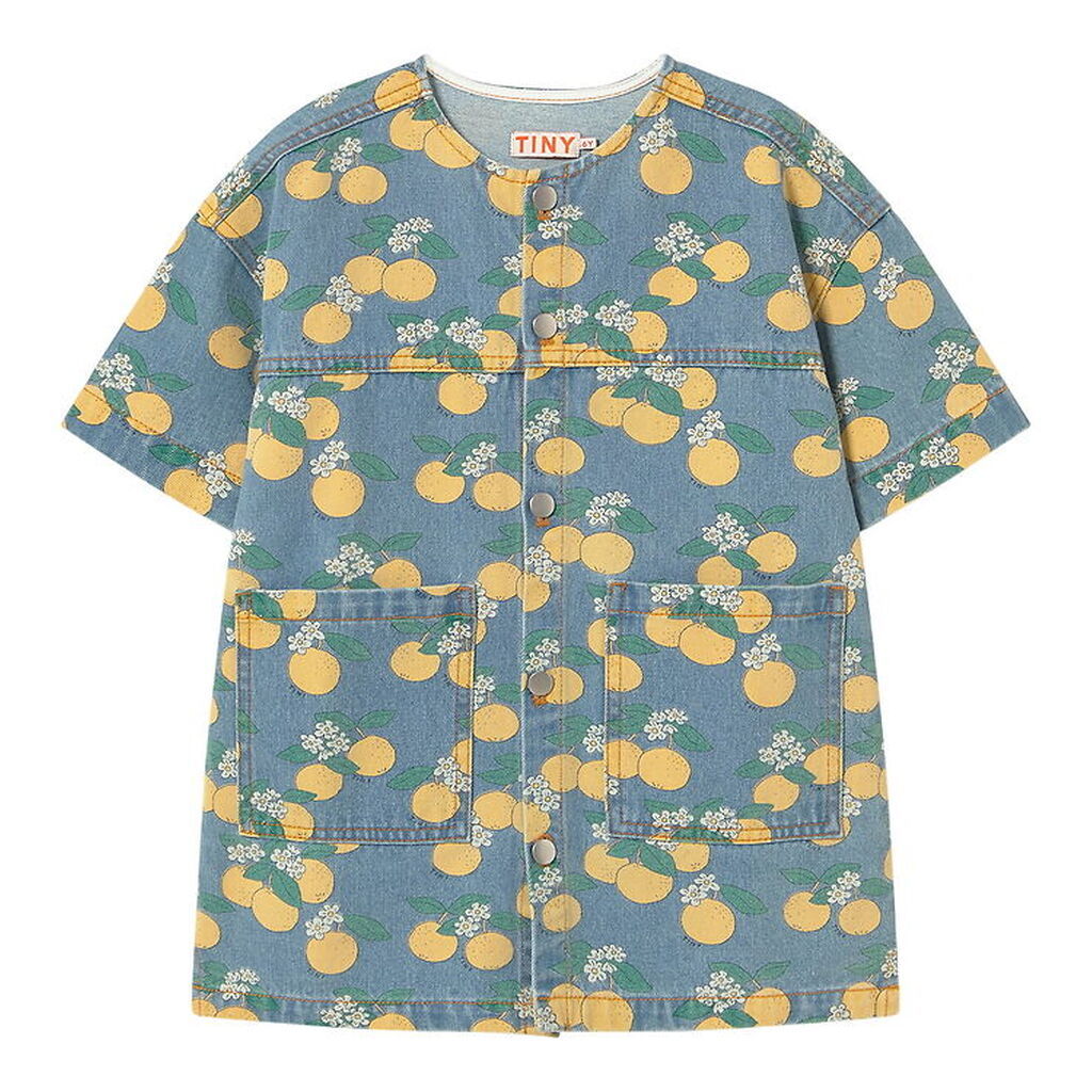 Tiny Cottons Kjole - Oranges - Light Wash Denim