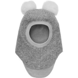 Huttelihut Elefanthue - Uld - 2-lags - Grey Melange m. Kvaste