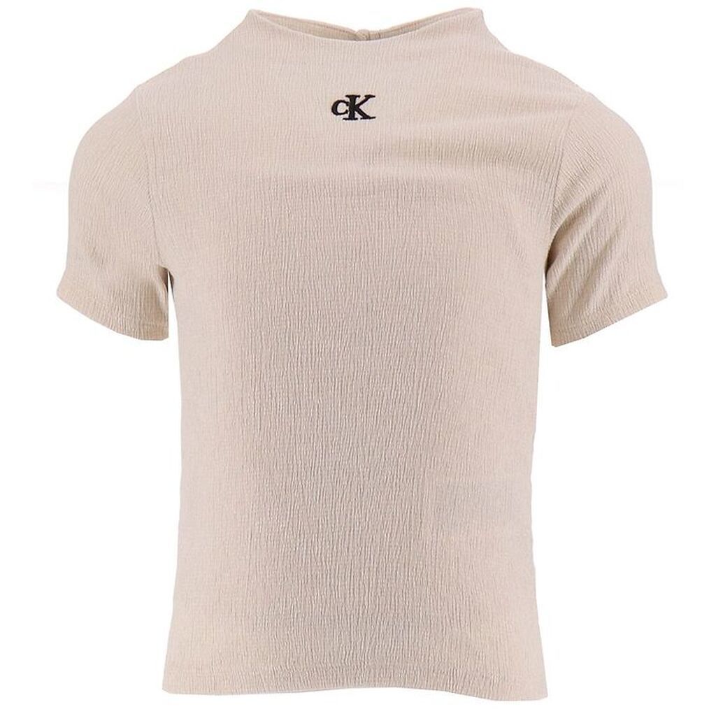 Calvin Klein Top - Light Crinkle Top - Whitecap Gray