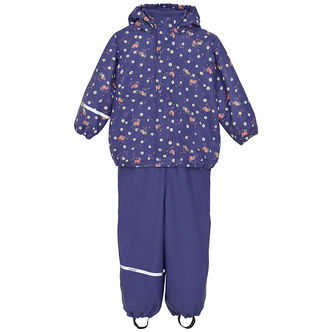 CeLaVi Regntøj m. Seler/Fleece - Recycle PU - Skipper Blue m. Pr